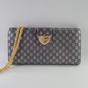 GUCCI Micro Ssima GG Logo Long  Wallet